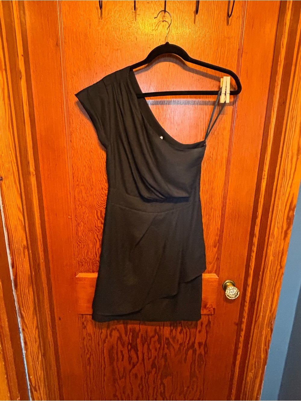 BCBG One-Shoulder Black Cocktail Dress